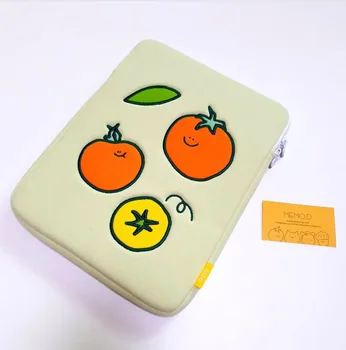 Tablet Bolsa Caso coreano ins bordado de tomate tablet interior do saco do Laptop de Tomate 13/11 