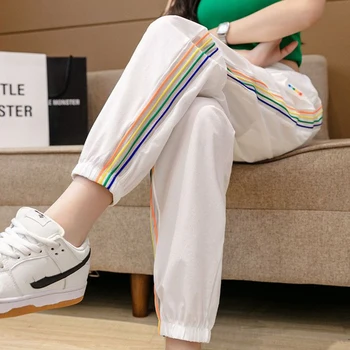 2023 Verão Elegante Moda Slim Fit Senhora Calças de Harajuku Estética de Roupas femininas Todo o jogo Feminino Roupas de Cintura Alta Calças